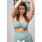 Straplez Crop Top Büstiyer Çağla Yeşili