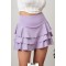 Toparlayıcı Mykonos Lambada Katlı Şortlu Etek Lila